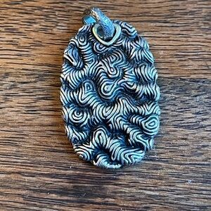 David Yurman Silver Textured Pendant